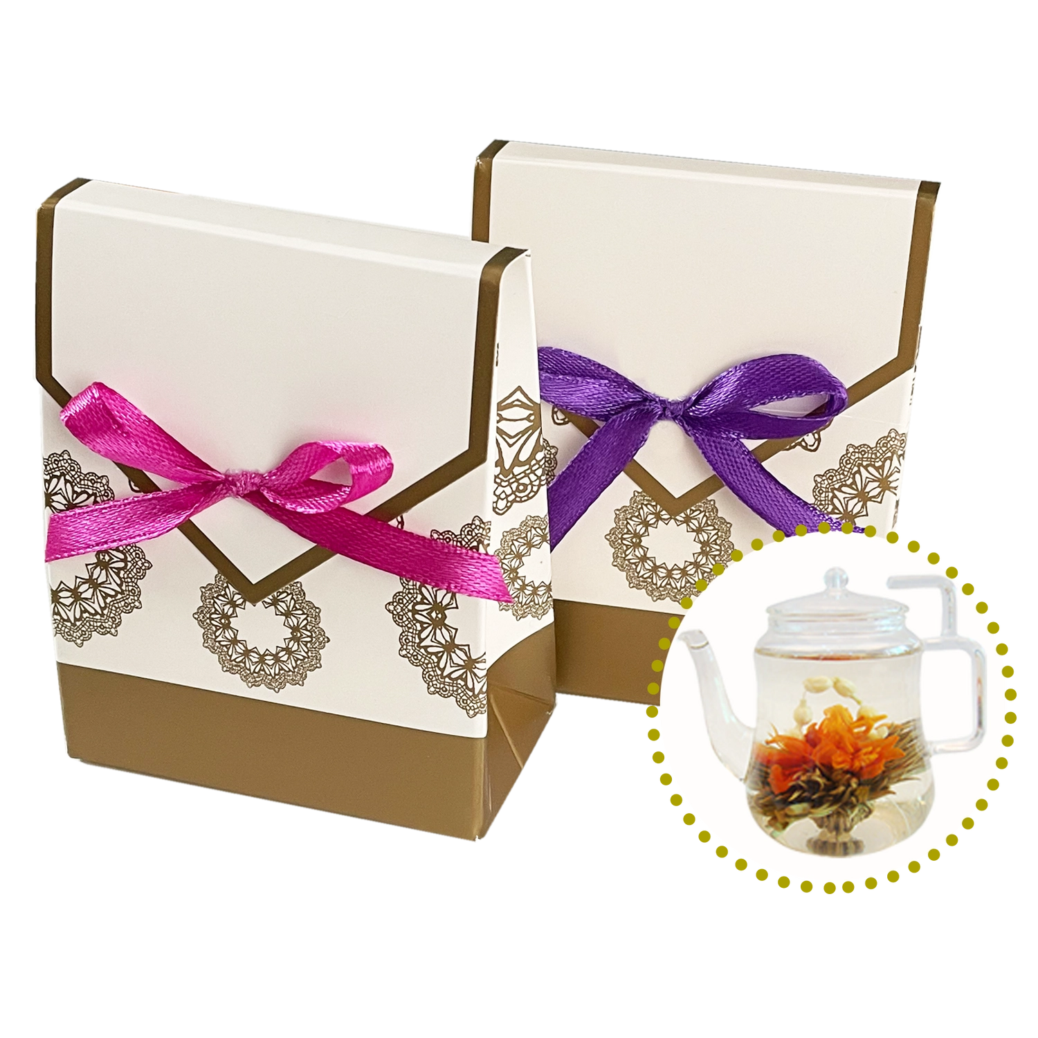 Virágzó tea arany dobozkában