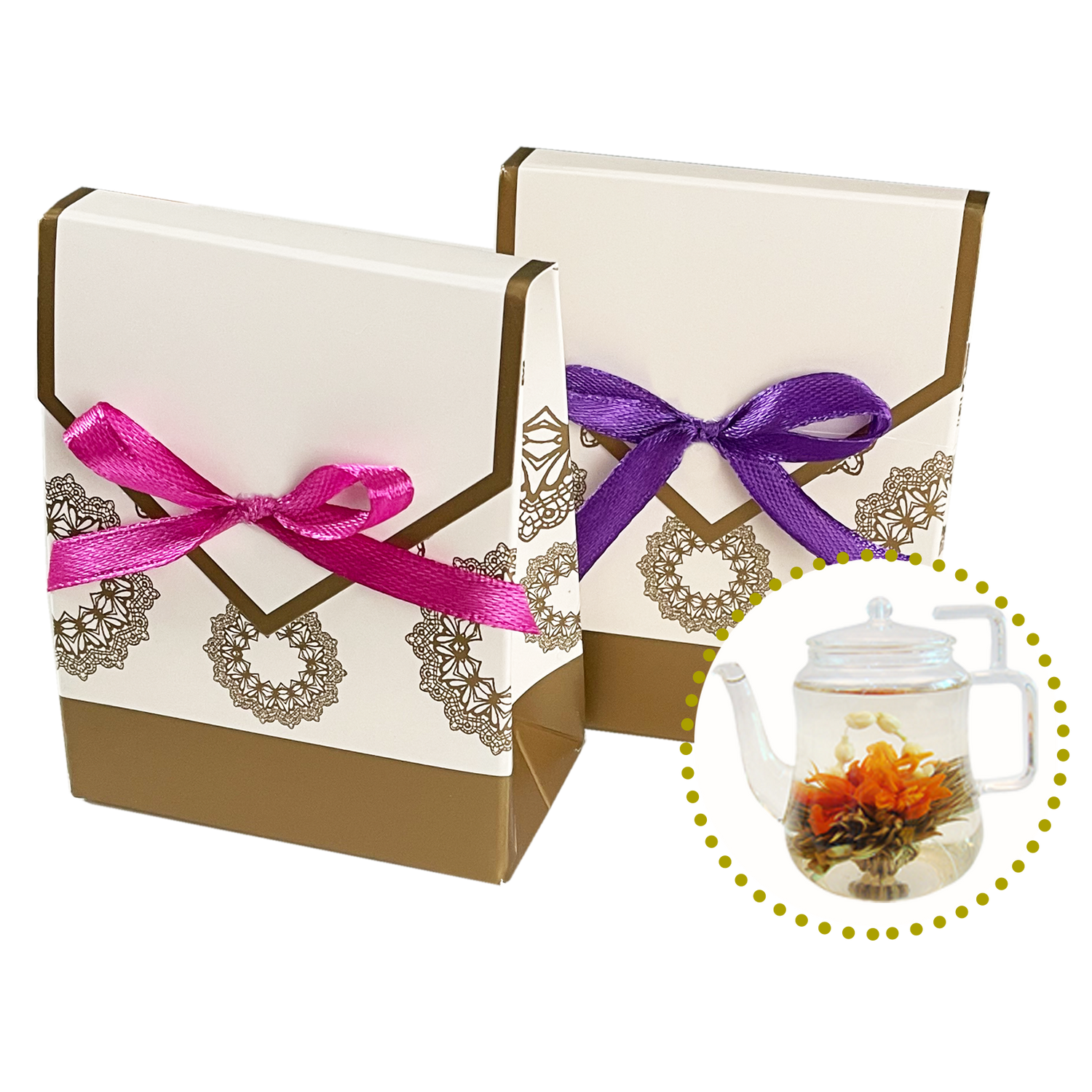 Virágzó tea arany dobozkában