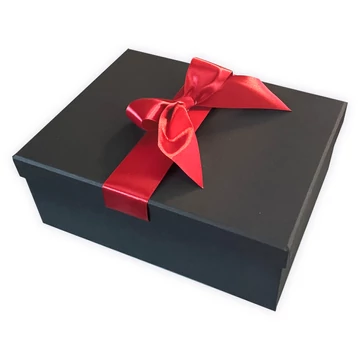 Gárdonyi Teaház filteres teaválogatás  fekete díszdobozban, pezsgőarany színű szatén szalaggal