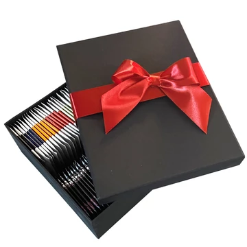 Gárdonyi Teaház filteres teaválogatás  fekete díszdobozban, pezsgőarany színű szatén szalaggal