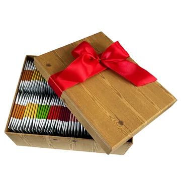 Gárdonyi teaház filteres teaválogatás  díszdobozban selyemszalaggal díszítve