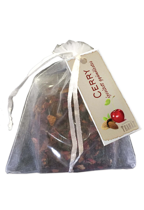 Cherry ízesítésű gyümölcstea organza tasakban