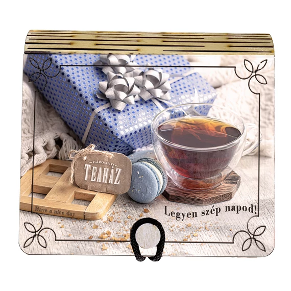 Tea time -Filteres teaválogatás fadobozban