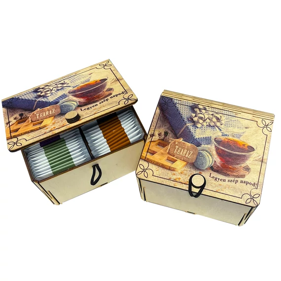 Tea Time- filteres teaválogatás fadobozban